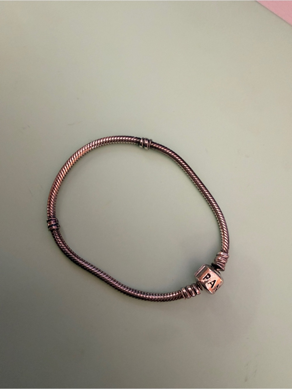 Pandora Snake Chain Bracelet with Logo Clasp